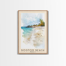 Load image into Gallery viewer, Boston Beach, Jamaica Watercolor Beach Print, Vacation Gift, Jamaica Wall Art, Beach Painting, Beach Decor, Beach Painting