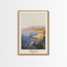 Load image into Gallery viewer, Crete, Greece Watercolor Beach Print, Vacation Gift, Greece Wall Art, Beach Painting, Beach Decor, Beach Painting