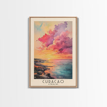 Load image into Gallery viewer, Curacao, Curacao Watercolor Beach Print, Vacation Gift, Curacao Wall Art, Beach Painting, Beach Decor, Beach Painting