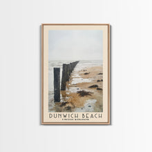Load image into Gallery viewer, Dunwich Beach, United Kingdom Watercolor Beach Print, Vacation Gift, United Kingdom Wall Art, Framed Canvas Print, Framed Beach Painting