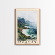 Load image into Gallery viewer, Eastern Cape, Coffee Bay Watercolor Print, Vacation Gift, Coffee Bay Wall Art, Beach Painting, Beach Decor, Large Wall Art, Wood Frame Art
