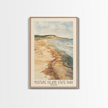 Load image into Gallery viewer, Mustang Island State Park, Texas Watercolor Print, Vacation Gift, Texas Wall Art, Vacation Wall Art, Vacatation Memories, Beach Decor, Beach Or Lakehouse Art