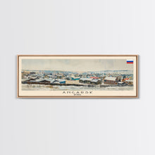 Load image into Gallery viewer, Angarsk Russia Panoramic Travel Poster, Framed Canvas Print or Metal Wall Art, Travel Art, Home Decor, Panoramic Painting, Midcentury Art
