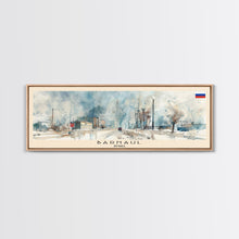 Load image into Gallery viewer, Barnaul Russia Wall Art, Panoramic Travel Poster, Panoramic Framed Canvas Print, City Wall Art, Wall Hanging Home Decor, Travel Art