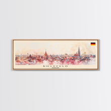 Load image into Gallery viewer, Bielefeld Germany Travel Print Wall Art, Panoramic City Art, Travel Art, Wall Decor, Vacation Gift, Framed Canvas Print Or Metal Art