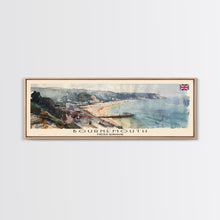Load image into Gallery viewer, Bournemouth United Kingdom Wall Art, Panoramic Travel Poster, Panoramic Framed Canvas Print, City Wall Art, Wall Hanging Home Decor, Travel Art