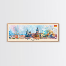 Carregar imagem no visualizador da galeria, Burgos Spain Wall Art, Panoramic Travel Poster, Panoramic Framed Canvas Print, City Wall Art, Wall Hanging Home Decor, Travel Art