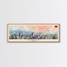 Load image into Gallery viewer, Durres Albania Travel Print Wall Art, Panoramic City Art, Travel Art, Wall Decor, Vacation Gift, Framed Canvas Print Or Metal Art