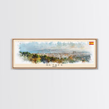 Carregar imagem no visualizador da galeria, Getafe Spain Panoramic Travel Poster, Framed Canvas Print or Metal Wall Art, Travel Art, Home Decor, Panoramic Painting, Midcentury Art