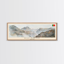 Load image into Gallery viewer, Rio Tinto Panoramic Travel Poster, Framed Canvas Print or Metal Wall Art, Travel Art, Home Decor, Panoramic Painting, Midcentury Art