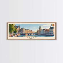 Carregar imagem no visualizador da galeria, Aalst Belgium Travel Print Wall Art, Panoramic City Art, Travel Art, Wall Decor, Vacation Gift, Framed Canvas Print Or Metal Art