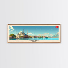 Carregar imagem no visualizador da galeria, Adana Turkey Travel Art, City Art, Framed Canvas Print or Metal Wall Art, Europe Travel Poster, Panoramic Wall Art, Extra Wide Wall Art
