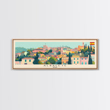 Carregar imagem no visualizador da galeria, Albacete Spain Travel Print Wall Art, Panoramic City Art, Travel Art, Wall Decor, Vacation Gift, Framed Canvas Print Or Metal Art