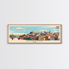 Carregar imagem no visualizador da galeria, Alcorcón Spain Panoramic Travel Poster, Framed Canvas Print or Metal Wall Art, Travel Art, Home Decor, Panoramic Painting, Midcentury Art