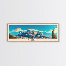 Load image into Gallery viewer, Athens Greece Travel Art, City Art, Framed Canvas Print or Metal Wall Art, Europe Travel Poster, Panoramic Wall Art, Extra Wide Wall Art