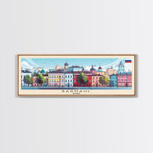 Load image into Gallery viewer, Barnaul Russia Wall Art, Panoramic Travel Poster, Panoramic Framed Canvas Print, City Wall Art, Wall Hanging Home Decor, Travel Art