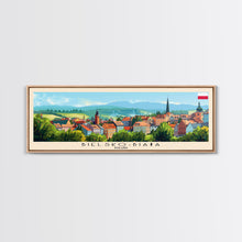 Load image into Gallery viewer, Bielsko Biala Poland Travel Art, City Art, Framed Canvas Print or Metal Wall Art, Europe Travel Poster, Panoramic Wall Art, Extra Wide Wall Art