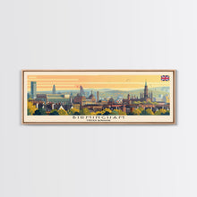 Load image into Gallery viewer, Birmingham United Kingdom Travel Print Wall Art, Panoramic City Art, Travel Art, Wall Decor, Vacation Gift, Framed Canvas Print Or Metal Art