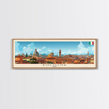 Carregar imagem no visualizador da galeria, Bologna Italy Wall Art, Panoramic Travel Poster, Panoramic Framed Canvas Print, City Wall Art, Wall Hanging Home Decor, Travel Art