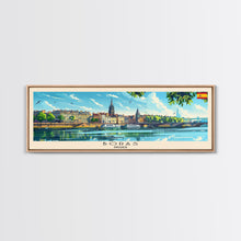 Load image into Gallery viewer, Borås Sweden Travel Art, City Art, Framed Canvas Print or Metal Wall Art, Europe Travel Poster, Panoramic Wall Art, Extra Wide Wall Art