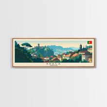 Load image into Gallery viewer, Braga Portugal Travel Art, City Art, Framed Canvas Print or Metal Wall Art, Europe Travel Poster, Panoramic Wall Art, Extra Wide Wall Art