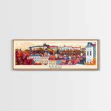 Load image into Gallery viewer, Brno CzechRepublic art Travel Print Wall Art, Panoramic City Art, Travel Art, Wall Decor, Vacation Gift, Framed Canvas Print Or Metal Art