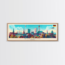 Load image into Gallery viewer, Dortmund Germany Wall Art, Panoramic Travel Poster, Panoramic Framed Canvas Print, City Wall Art, Wall Hanging Home Decor, Travel Art