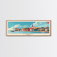 Load image into Gallery viewer, Esbjerg Denmark Travel Art, City Art, Framed Canvas Print or Metal Wall Art, Europe Travel Poster, Panoramic Wall Art, Extra Wide Wall Art