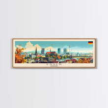 Load image into Gallery viewer, Essen Germany Travel Print Wall Art, Panoramic City Art, Travel Art, Wall Decor, Vacation Gift, Framed Canvas Print Or Metal Art