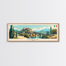 Cargar imagen en el visor de la galería, Foggia Italy Wall Art, Panoramic Travel Poster, Panoramic Framed Canvas Print, City Wall Art, Wall Hanging Home Decor, Travel Art