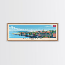 Carregar imagem no visualizador da galeria, Fredrikstad Norway Travel Art, City Art, Framed Canvas Print or Metal Wall Art, Europe Travel Poster, Panoramic Wall Art, Extra Wide Wall Art