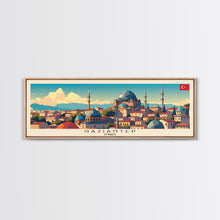 Load image into Gallery viewer, Gaziantep Turkey Travel Print Wall Art, Panoramic City Art, Travel Art, Wall Decor, Vacation Gift, Framed Canvas Print Or Metal Art