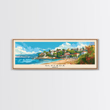 Carregar imagem no visualizador da galeria, Glyfada Greece Wall Art, Panoramic Travel Poster, Panoramic Framed Canvas Print, City Wall Art, Wall Hanging Home Decor, Travel Art