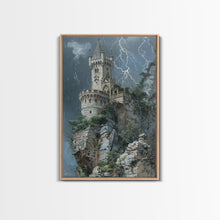 Load image into Gallery viewer, Ghostly Forest Path, Halloween Art, Spooky Wall Decor, Framed Canvas Print, Creepy Art, Halloween Wall Decor, Seasonal Wall Art