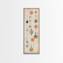 Carregar imagem no visualizador da galeria, Abstract Hanging Lanterns On A Rustic Background – Framed Canvas Print With Skinny Art And Tall Art In Ukiyo-E Art And Japanese Style Art