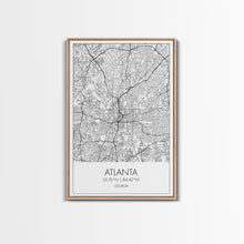 Load image into Gallery viewer, Atlanta Street Map, Georgia Map, City Map Art, Travel Print, Couple Gift, Minimalist Art Print, Wall Art, Canvas Print, Canvas Wall Art