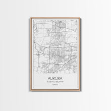 Carregar imagem no visualizador da galeria, Aurora Street Map, Illinois Map, City Map Wall Art, Daughter Gift, Travel Map, Minimalist Art, Wall Art, Canvas Print, Canvas Wall Art