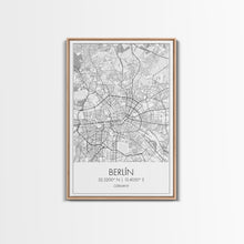 Load image into Gallery viewer, Berlin Street Map, Germany Map, Europe City Map Art, Modern Art, Wall Art, Canvas Print, Canvas Wall Art, Travel Lover Gift, Guest Room Art