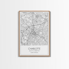 Cargar imagen en el visor de la galería, Charlotte Street Map, North Carolina Map, City Map Art, Modern Art, Wall Art, Canvas Print, Canvas Wall Art, Travel Wall Art, Gift For Mom