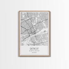 Load image into Gallery viewer, Detroit Street Map, Michigan Map, City Map Art, Minimalist Art, Wall Art, Canvas Print, Wall Art Bedroom, Travel Prints, Gift For Couple