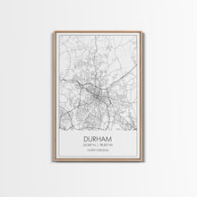 Load image into Gallery viewer, Durham Street Map, North Carolina Map, City Map Art, Minimalist Art, Wall Art, Canvas Print, Traveler Gift, Travel Wall Décor