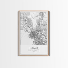 Load image into Gallery viewer, El Paso Street Map, Texas Map, City Map Art, Minimalist Art, Wall Art, Canvas Print, Living Room Wall Art, Travel Art Print, Gift For Dad