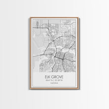Load image into Gallery viewer, Elk Grove Street Map, California Map, City Map Art, Minimalist Art, Wall Art, Canvas Print, Bedroom Wall Art, Housewarming Gift, Travel Art