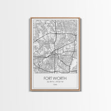 Load image into Gallery viewer, Fort Worth Street Map, Texas Map, City Map Art, Minimalist Art, Wall Art, Canvas Print, Travel Wall Art, Gifts For Women, Man Cave Décor