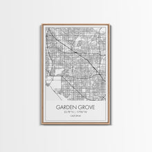 Carregar imagem no visualizador da galeria, Garden Grove Street Map, California Map, City Map Art, Minimalist Art, Wall Art, Canvas Print, Black And White Map, Best Friend Gift