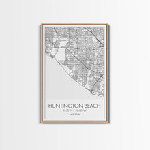 Load image into Gallery viewer, Huntington Beach Street Map, California Map, City Map Art, Minimalist Art, Wall Art, Canvas Print, Travel Print, Gift For Mom, Dorm Wall Art