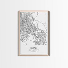 Load image into Gallery viewer, Irvine Street Map, California Map, City Map Art, Minimalist Art, Wall Art, Canvas Print, Travel Wall Print, Gift For Her, Home Office Art