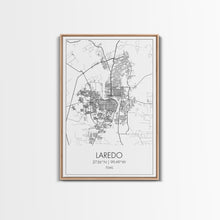 Load image into Gallery viewer, Laredo Street Map, Texas Map, City Map Art, Modern Wall Art, Wall Art, Canvas Print, City Wall Art, Wall Hanging, Gifts For Him, Travel Art