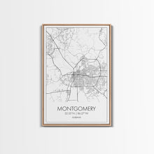 Load image into Gallery viewer, Montgomery Street Map, Alabama Map, City Map Art, Modern Art, Wall Art, Canvas Print, Bedroom Print, Family Gift, Travel Wall Décor