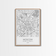 Load image into Gallery viewer, Moscow Street Map, Russia Map, Europe City Map Art, Modern Art, Wall Art, Canvas Print, Wall Art Prints, Gift For Husband, Travel Wall Décor